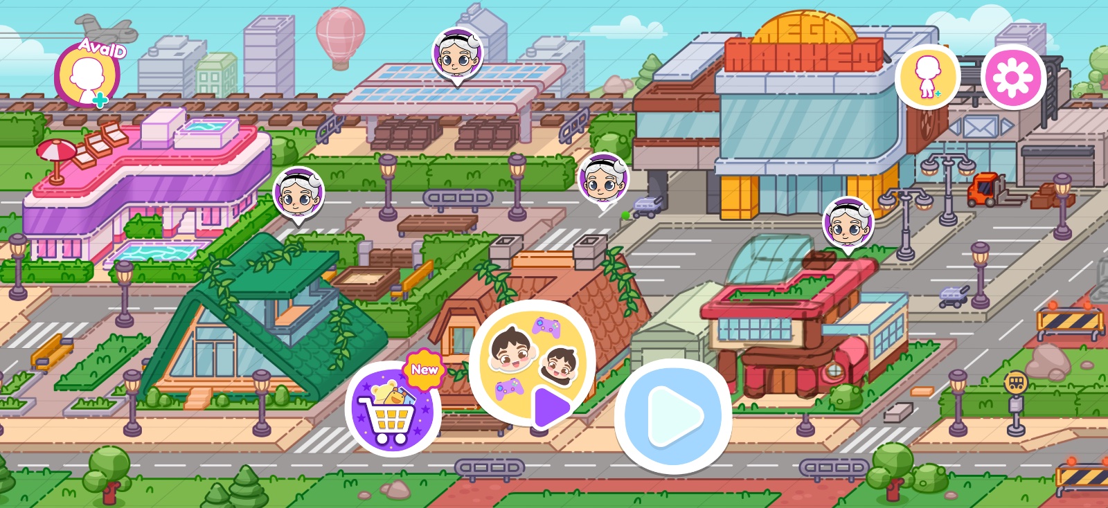 Ava World main map